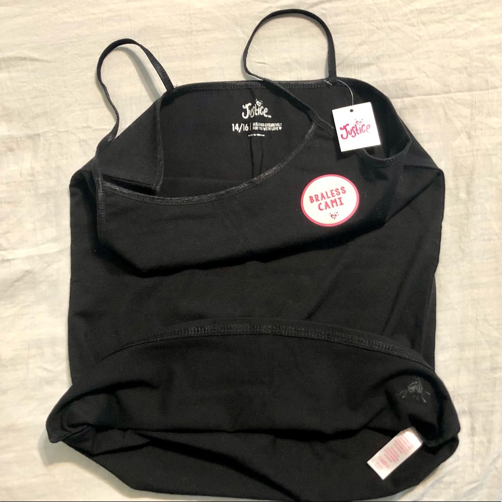 JUSTICE Scoop Neck Tank/cami color black SIZE 14/16 NWT - Picture 6 of 7